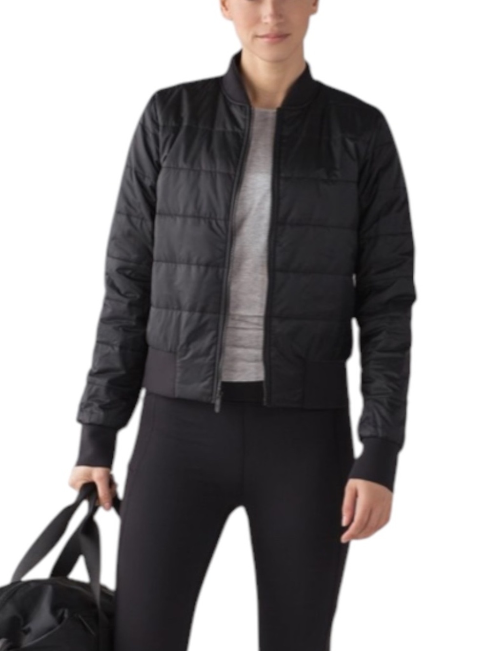 Lululemon Non-Stop Bomber Reversible Zip Up Jacket In Black Style W4BUPS Size 6